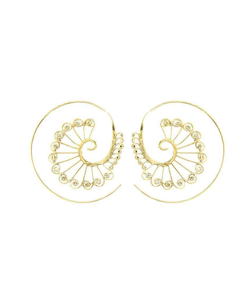 Circular Peacock Earrings