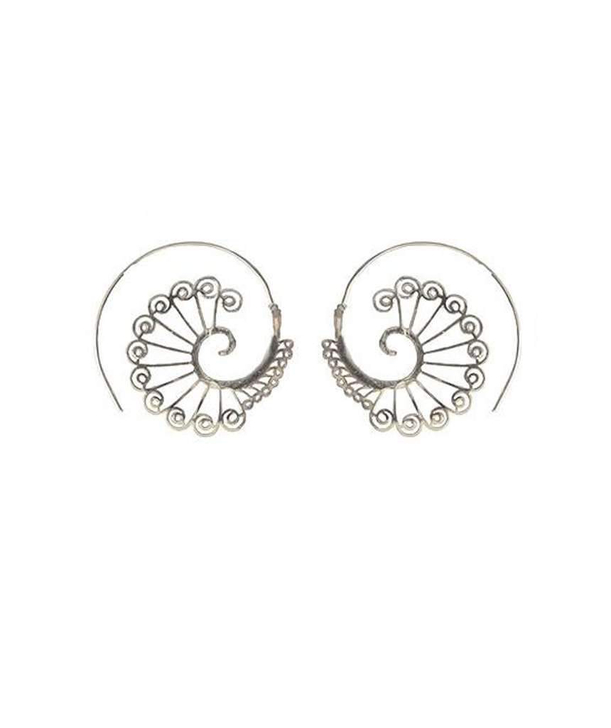 Circular Peacock Earrings