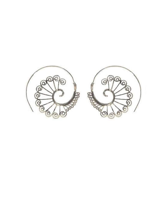 Circular Peacock Earrings