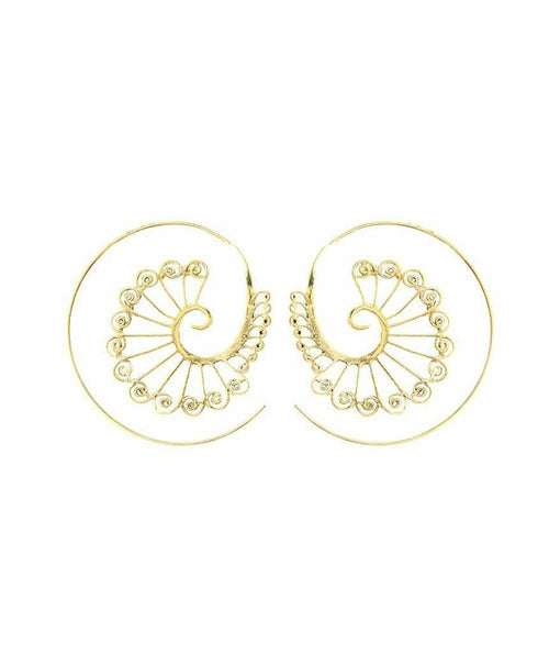 Circular Peacock Earrings