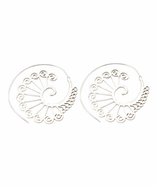 Circular Peacock Earrings